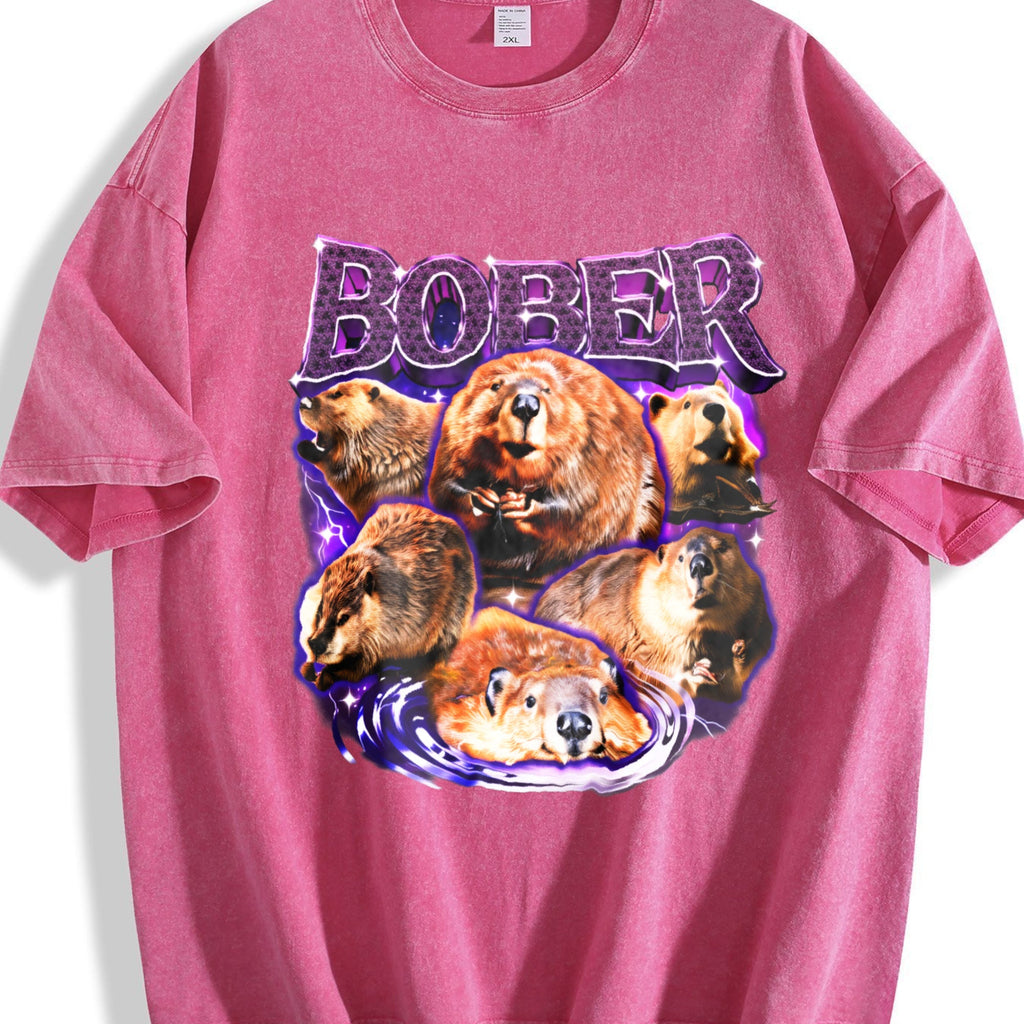 Bober Meme Vintage Washed T-Shirt product image 7