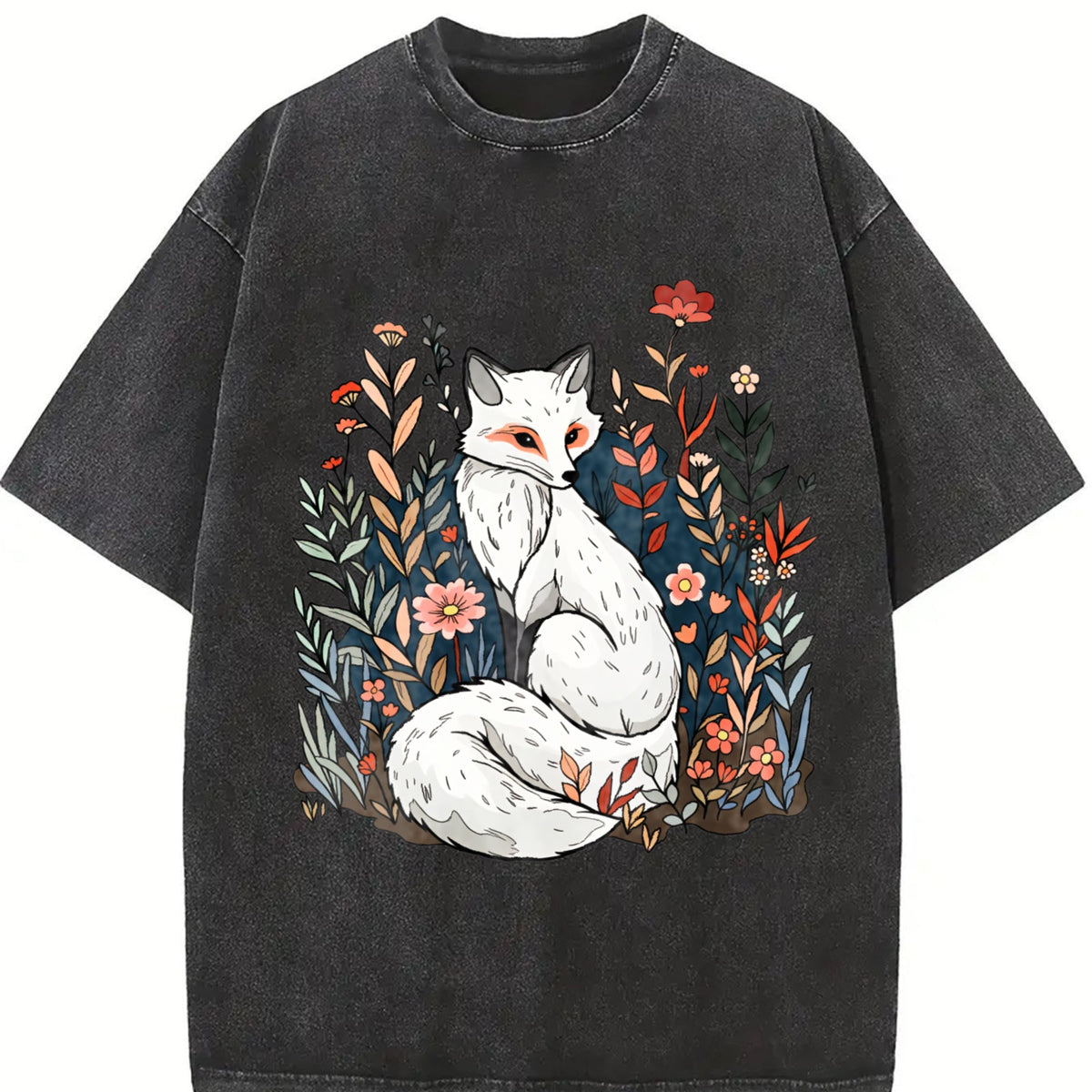 Luokeren Floral Fox - -inspired Vintage Washed T-Shirt product image 2