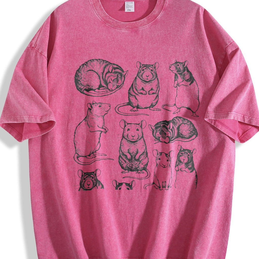 Rats 90s Tattoo Vintage Washed T-Shirt product image 7