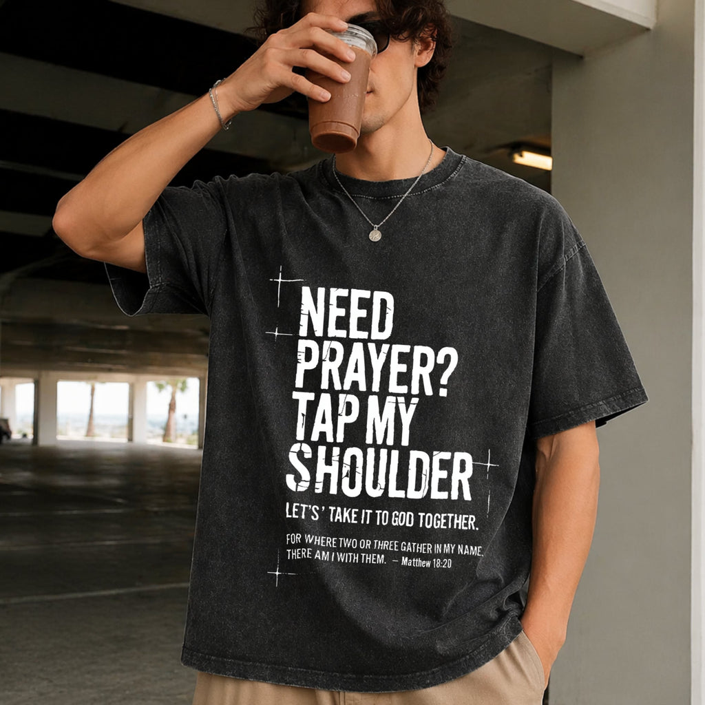 Need Prayer Tap My Shoulder Bible Verse Christian Vintage product image 2