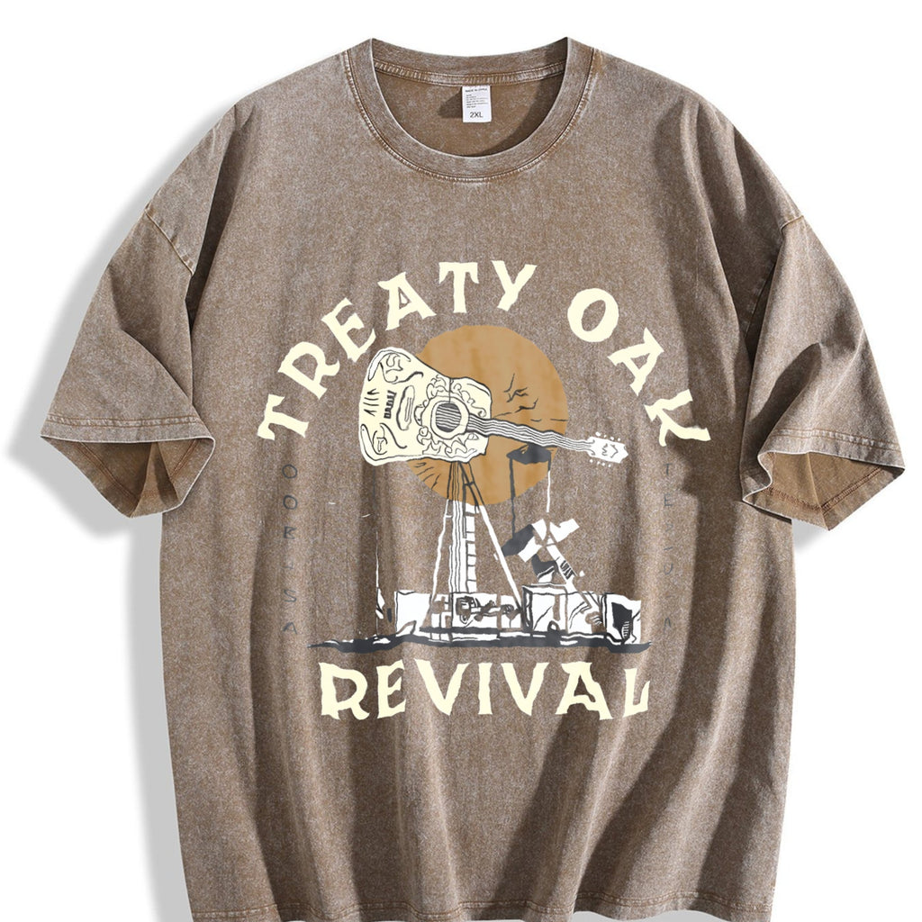 Treaty Oak Revival Guitar Vintage Washed T-Shirt product image 3