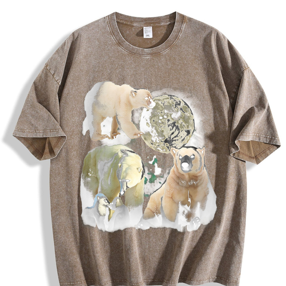 Polar Bears Mystical Vintage Washed T-Shirt product image 3