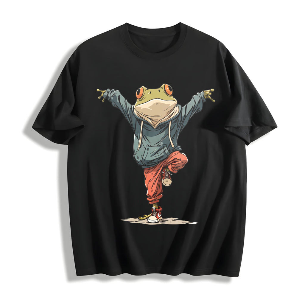 Ladies' Summer Frog Spread Wings Cotton T-Shirt product image 1