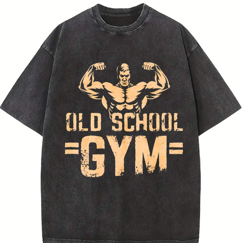 Old School Gym Muscle Hunk Biceps Display Vintage Washed product image 2