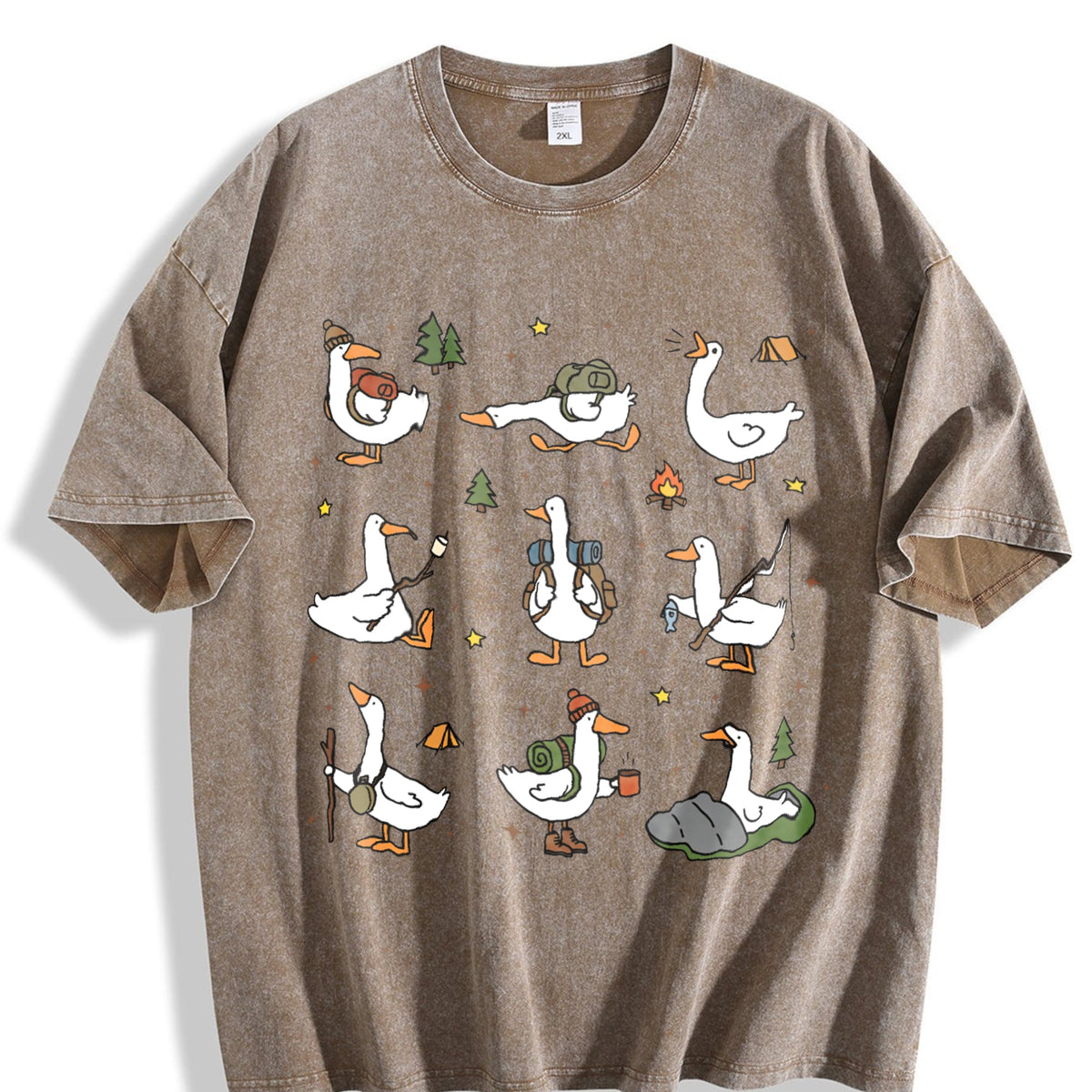 Silly Goose Hiking Vintage Washed T-Shirt product image 3