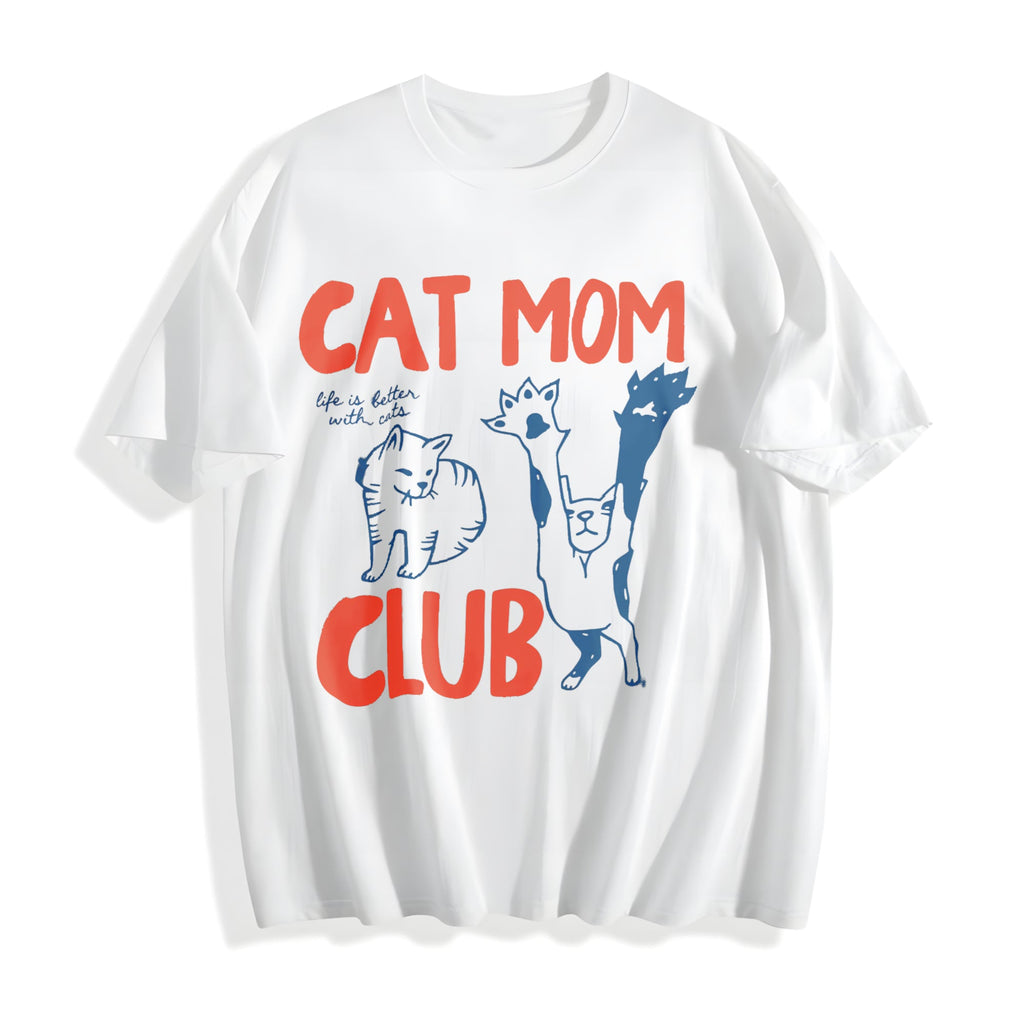 Cat Mom Club Cotton T-Shirt product image 2