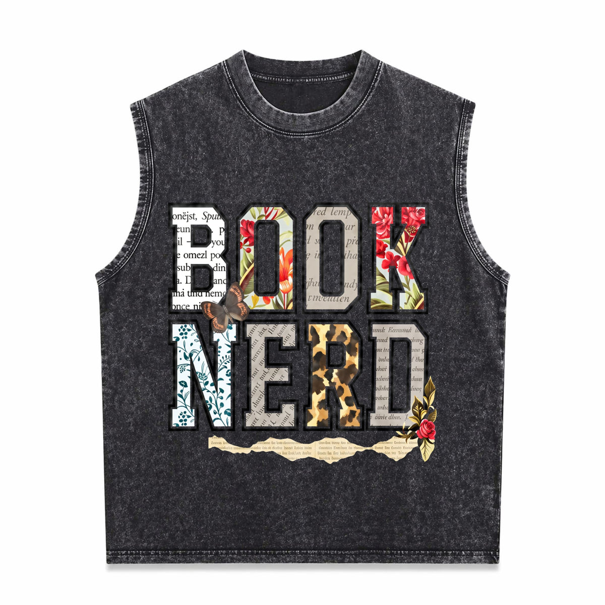 Book Nerd Bookish Lover For Booktok Librarian Idea Men's Washed Tank Top