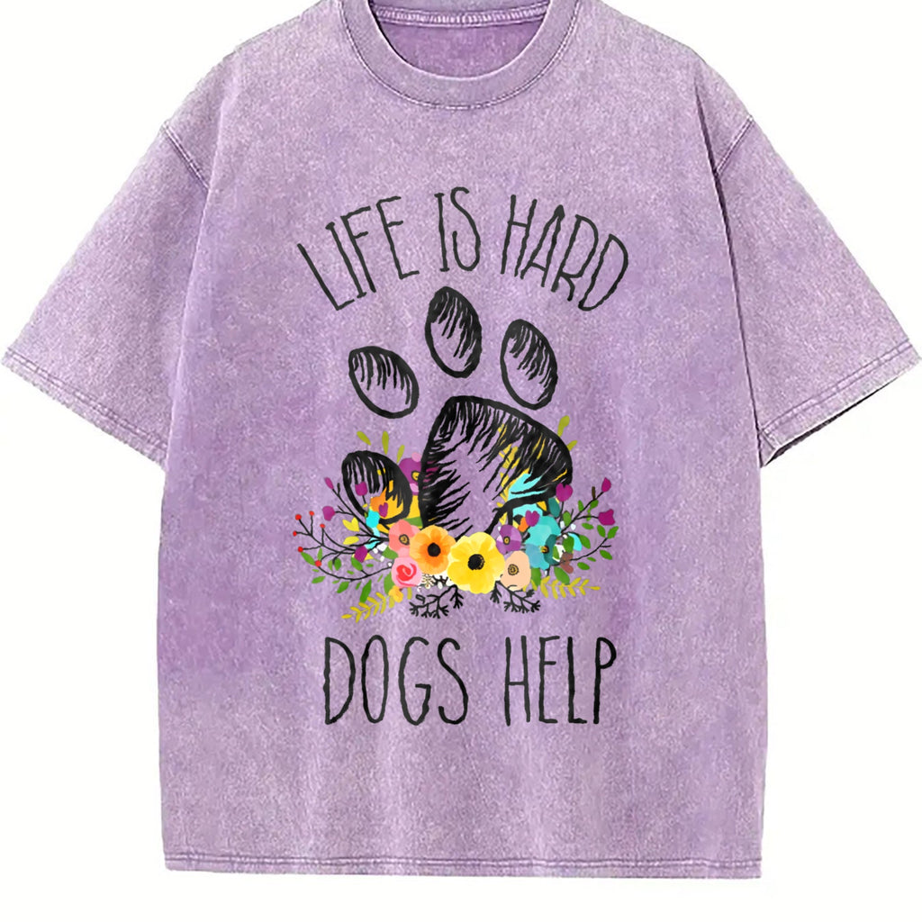 Dogs Help Vintage Washed T-Shirt product image 6