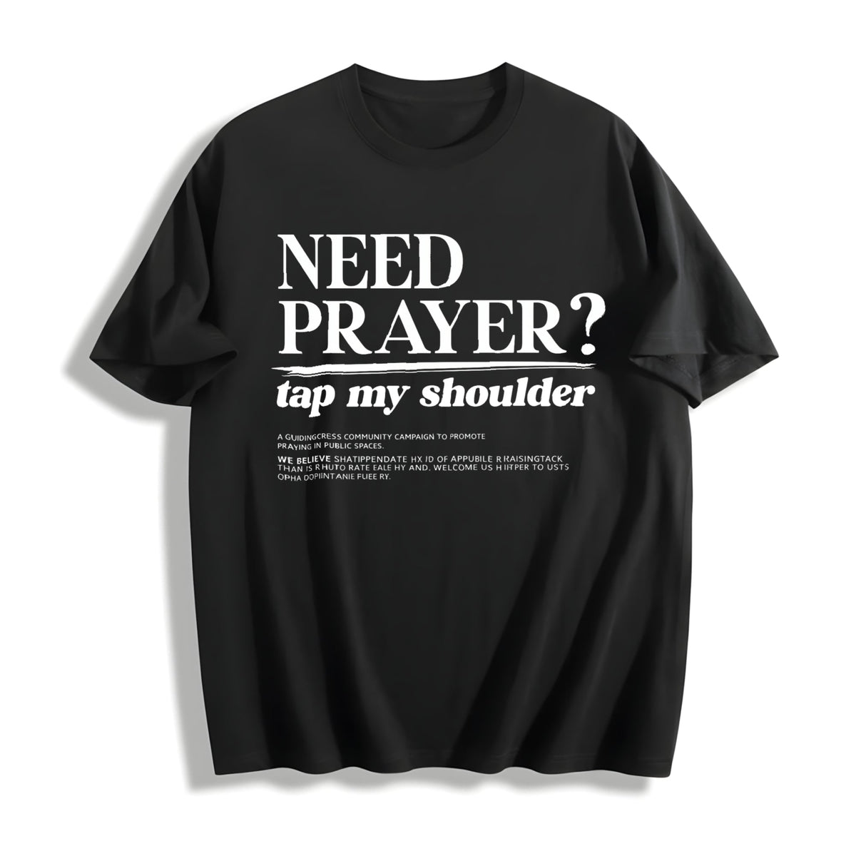 Need Prayer Tap My Shoulder Cotton T-Shirt product image 1