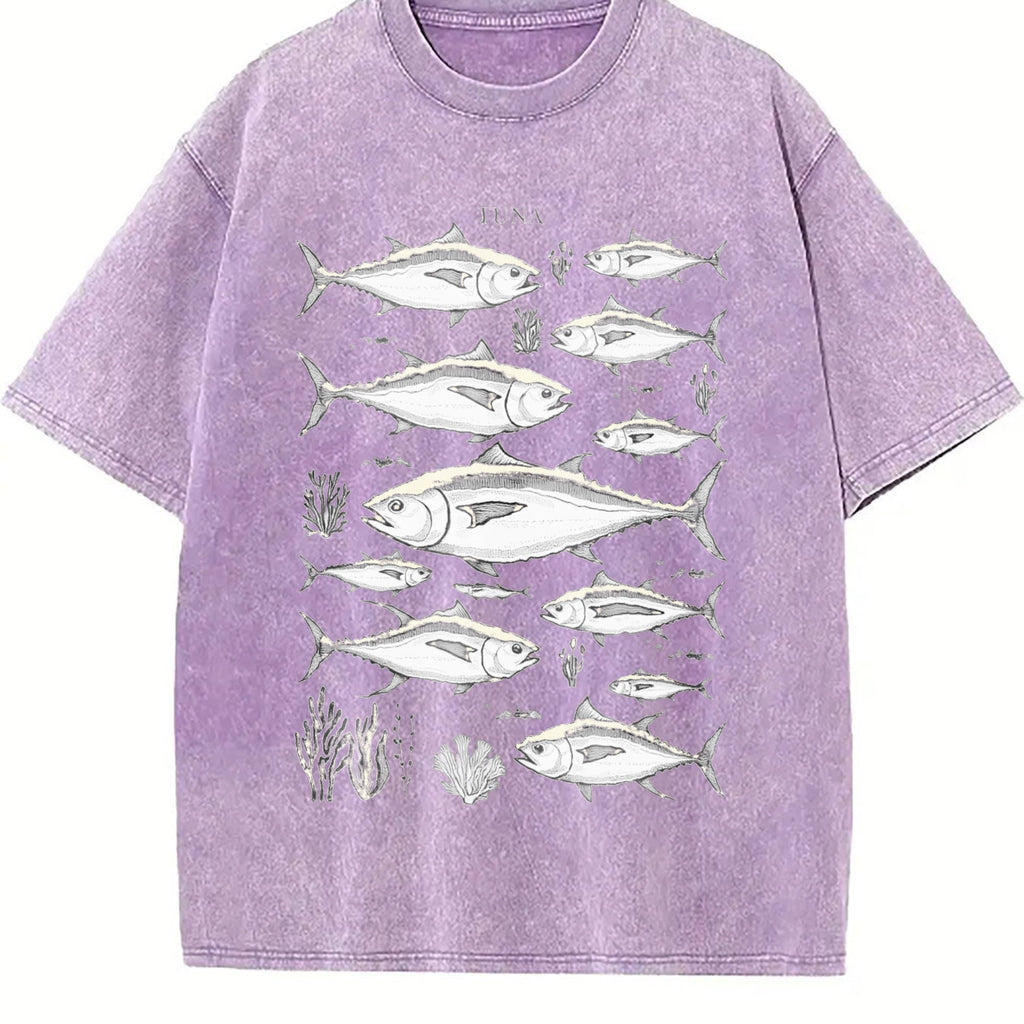 Tuna Fish 90s Vintage Washed T-Shirt product image 6