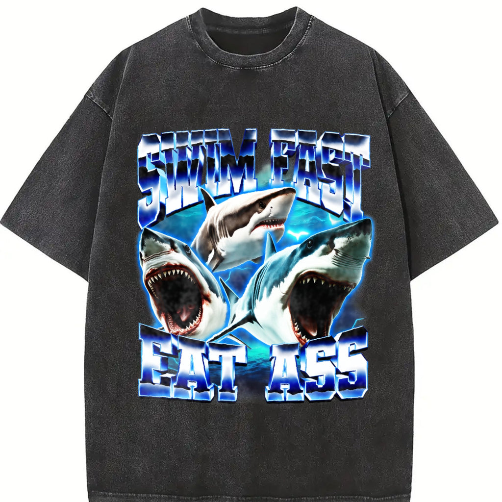Swim Fast Eat Vintage Washed T-Shirt product image 2