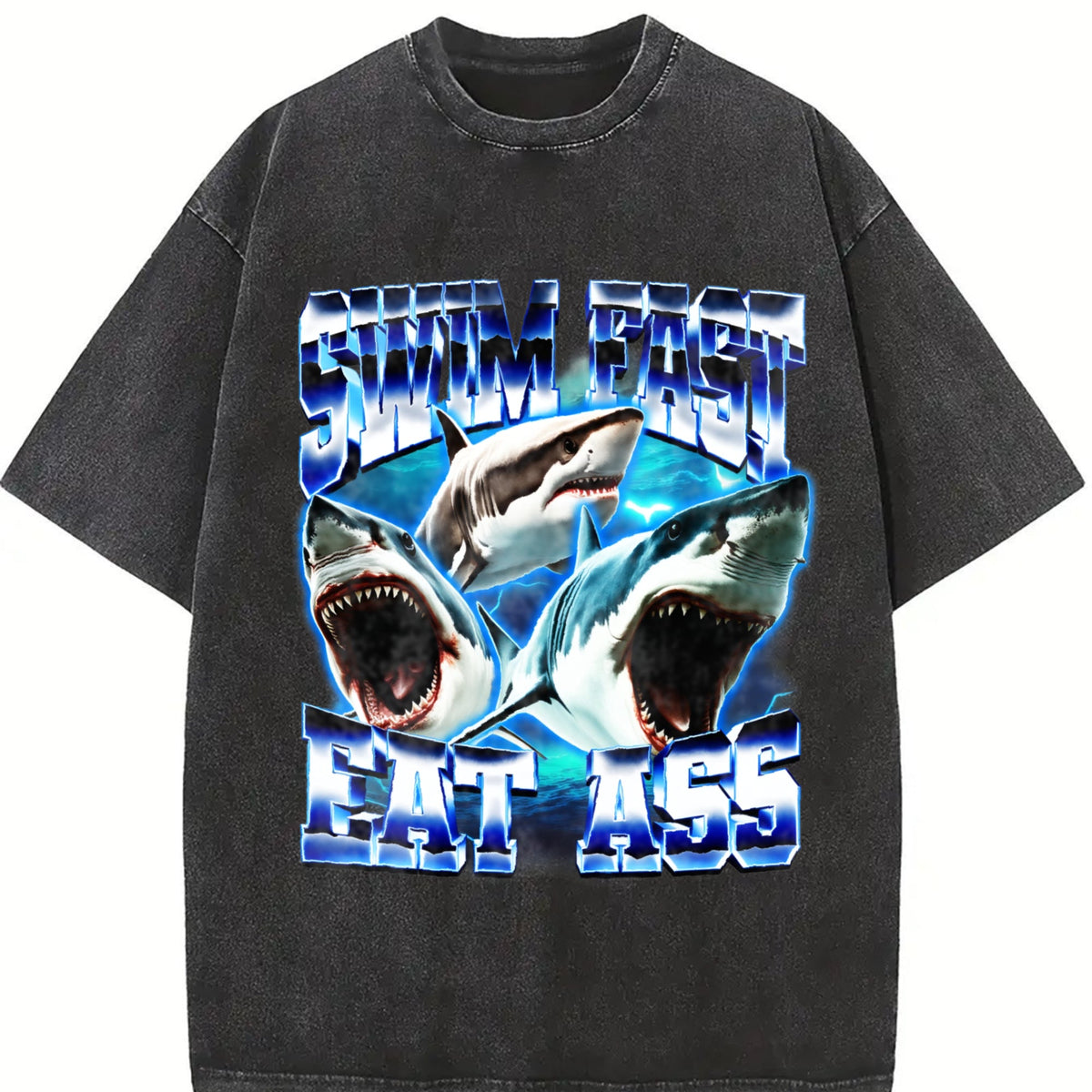 Swim Fast Eat Vintage Washed T-Shirt product image 2