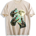 Crocodile Howling To Moon 90s Vintage Washed T-Shirt product image 1