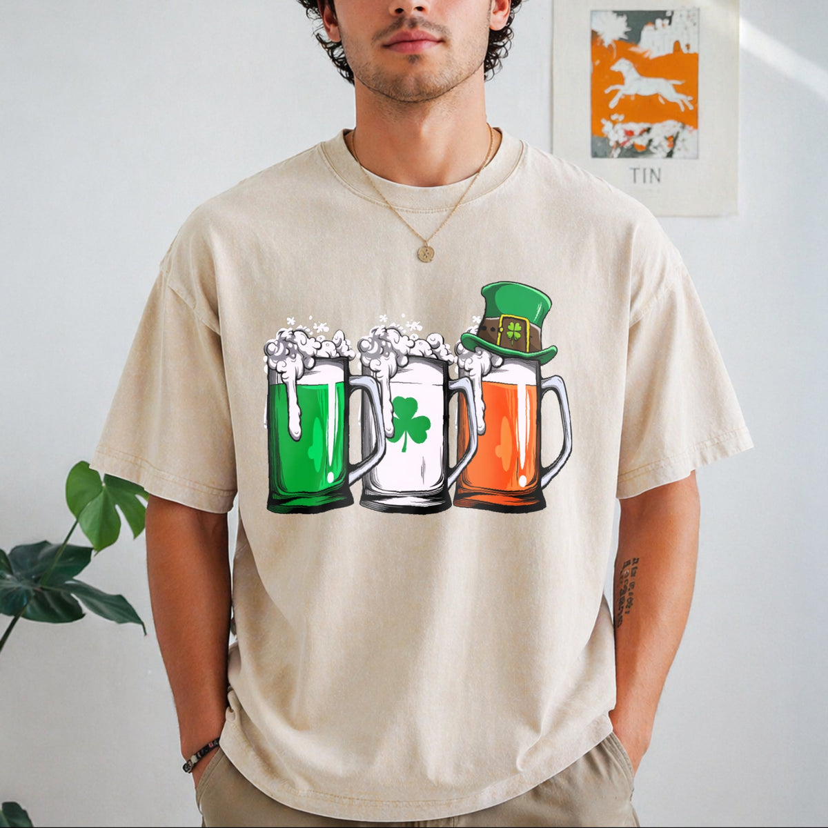 Irish Beer Ireland Flag St Patricks Day Leprechaun Vintage product image 1