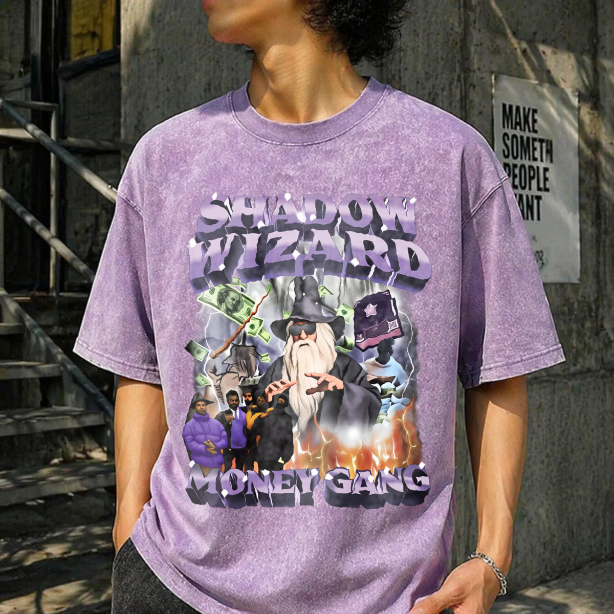 Shadow Wizard Money Gang Vintage Washed T-Shirt product image 6