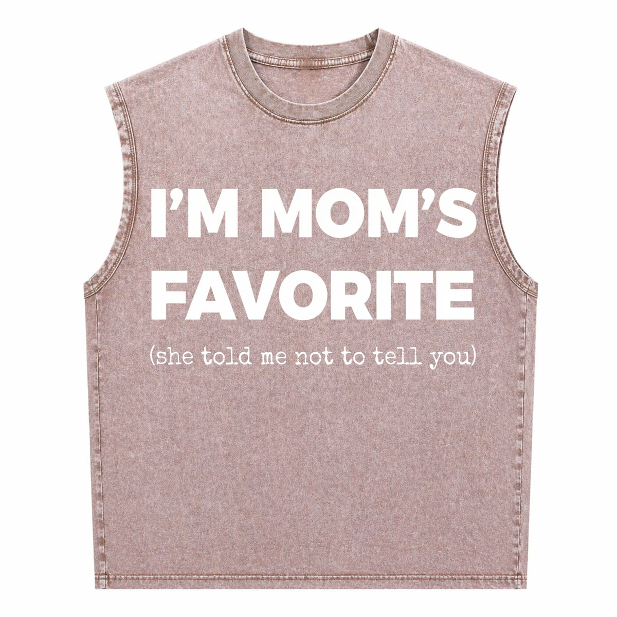 Funny Moms Favorite Son Daughter I'm Mom's Favorite Golf Men's Washed Tank Top