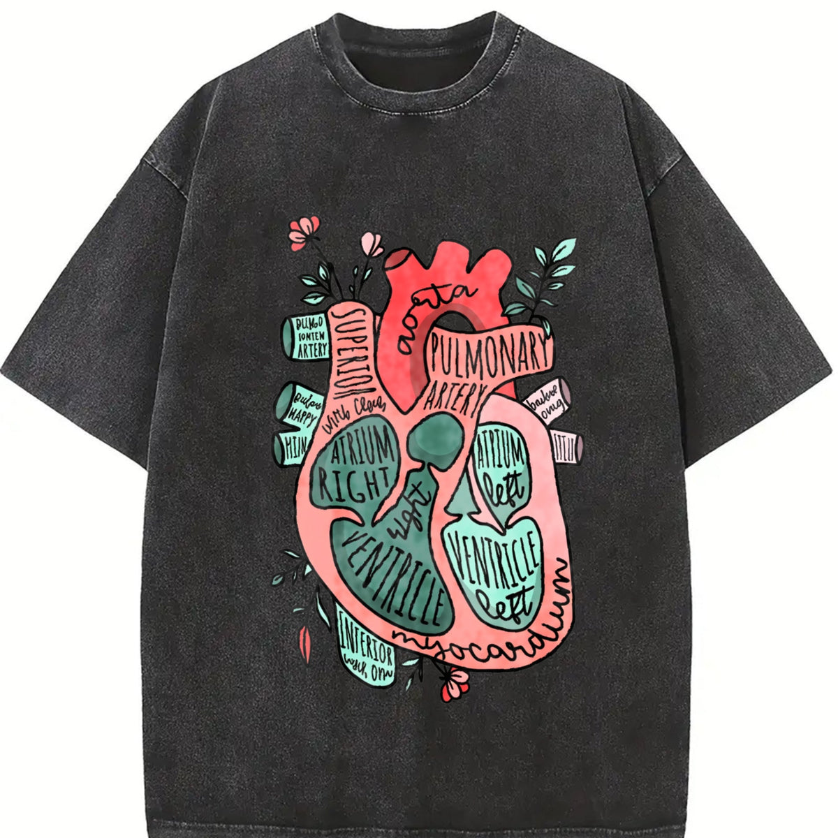 Anatomical Heart Vintage Washed T-Shirt product image 2