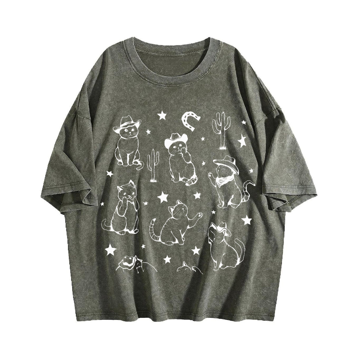 Cowboy Cats And Kittens Western Vintage Washed T-Shirt product image 4