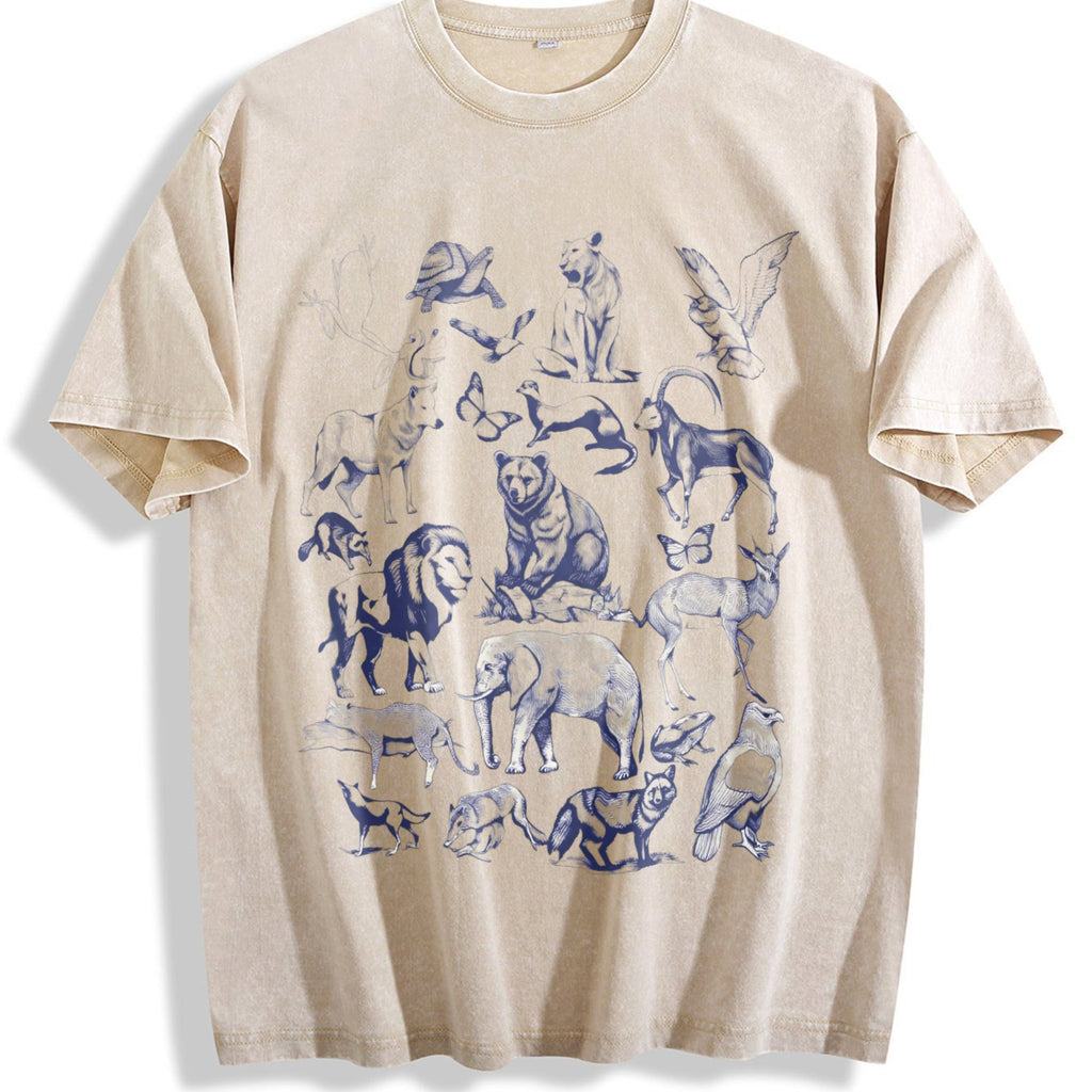 Wild Animals Vintage Washed T-Shirt product image 1