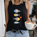 Colorful Fish and Heart Women's Tank Top