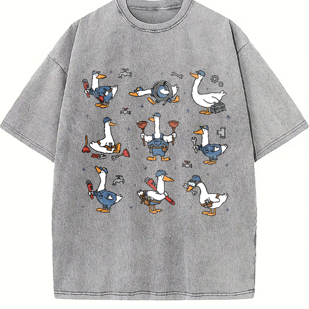 Silly Goose Plumber Vintage Washed T-Shirt product image 4