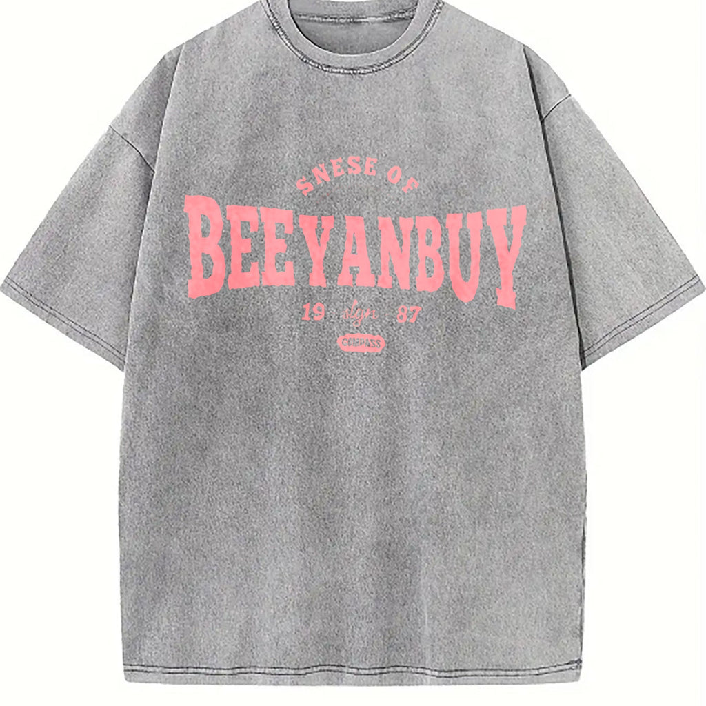 Pink Varsity Lettering Vintage Washed T-Shirt product image 4