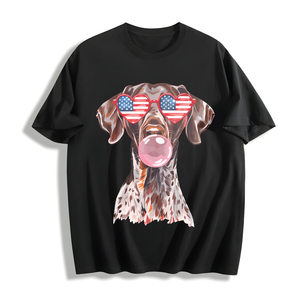 Patriotic Pointer 4th Of July Cotton T-Shirt product image 1