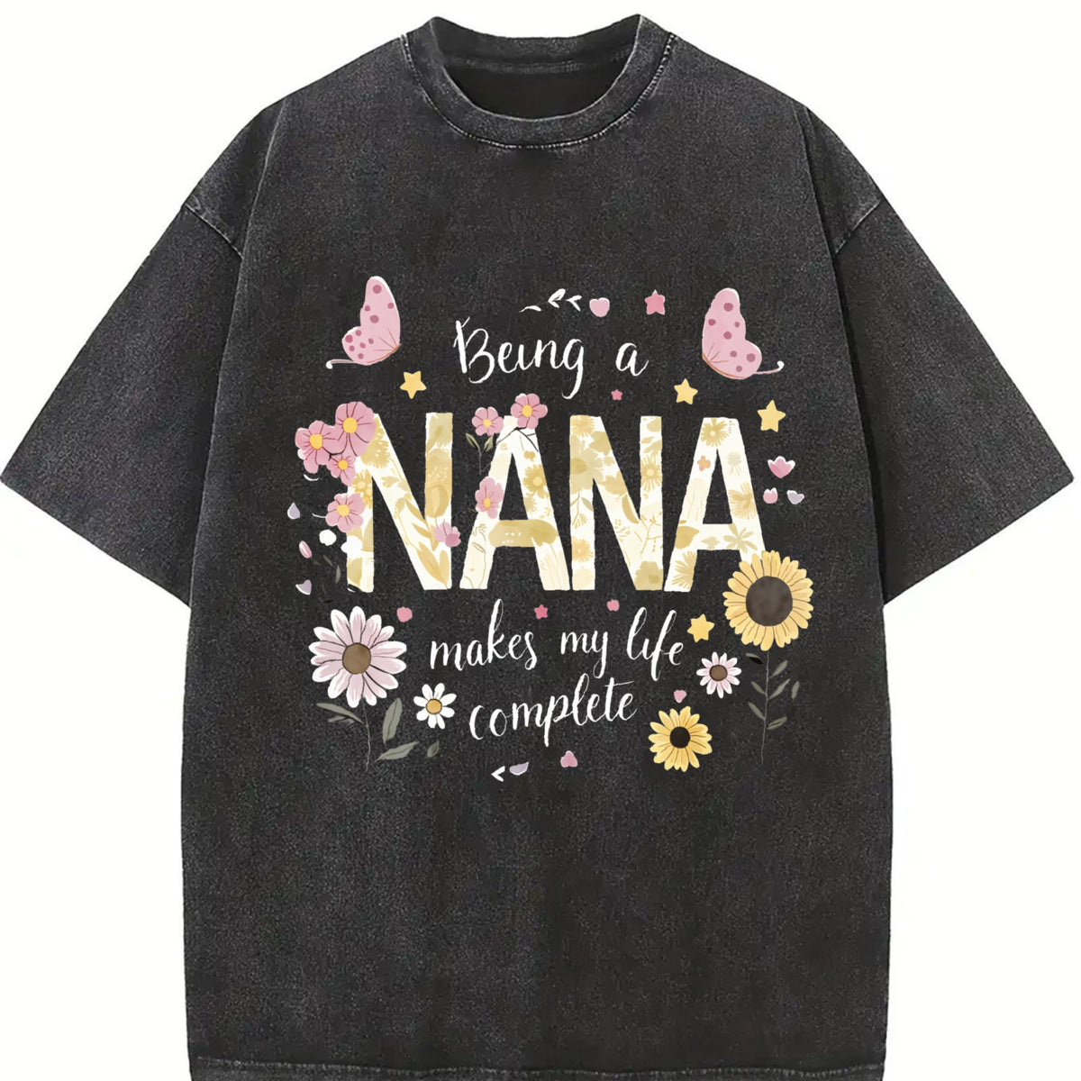 Bohemian Nana Floral Vintage Washed T-Shirt product image 2