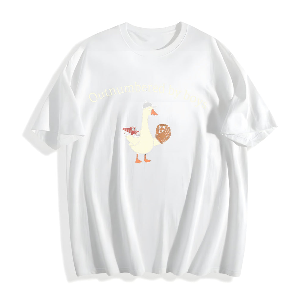 Outnumbered By Boys Goose Cotton T-Shirt product image 2