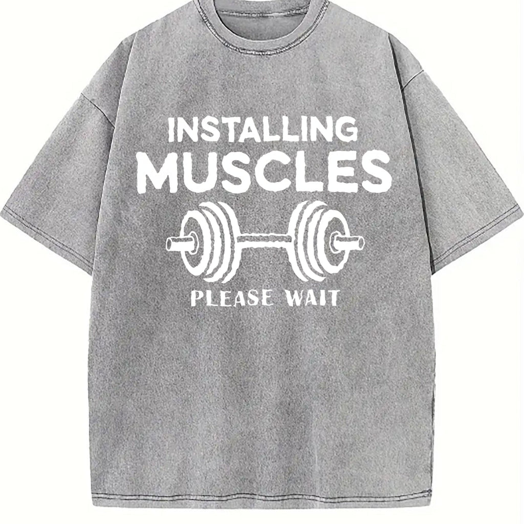 Installing Muscles Please Wait Vintage Washed T-Shirt product image 5