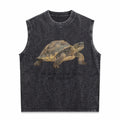 Slow Motion Over No Motion Turtle - Funny Gen Z Slang Men's Washed Tank Top