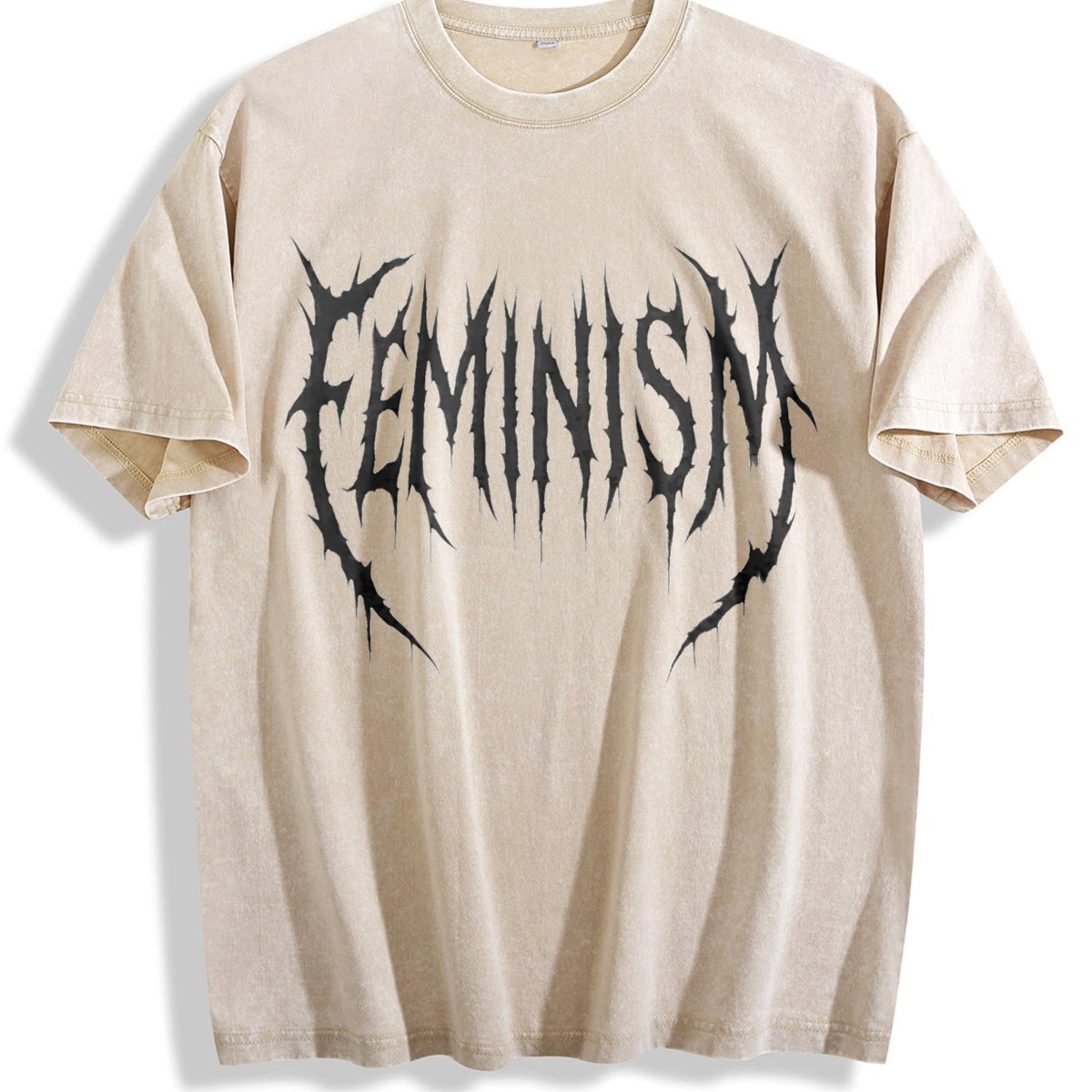 Feminism Gym Pump Cover Vintage Washed T-Shirt product image 1