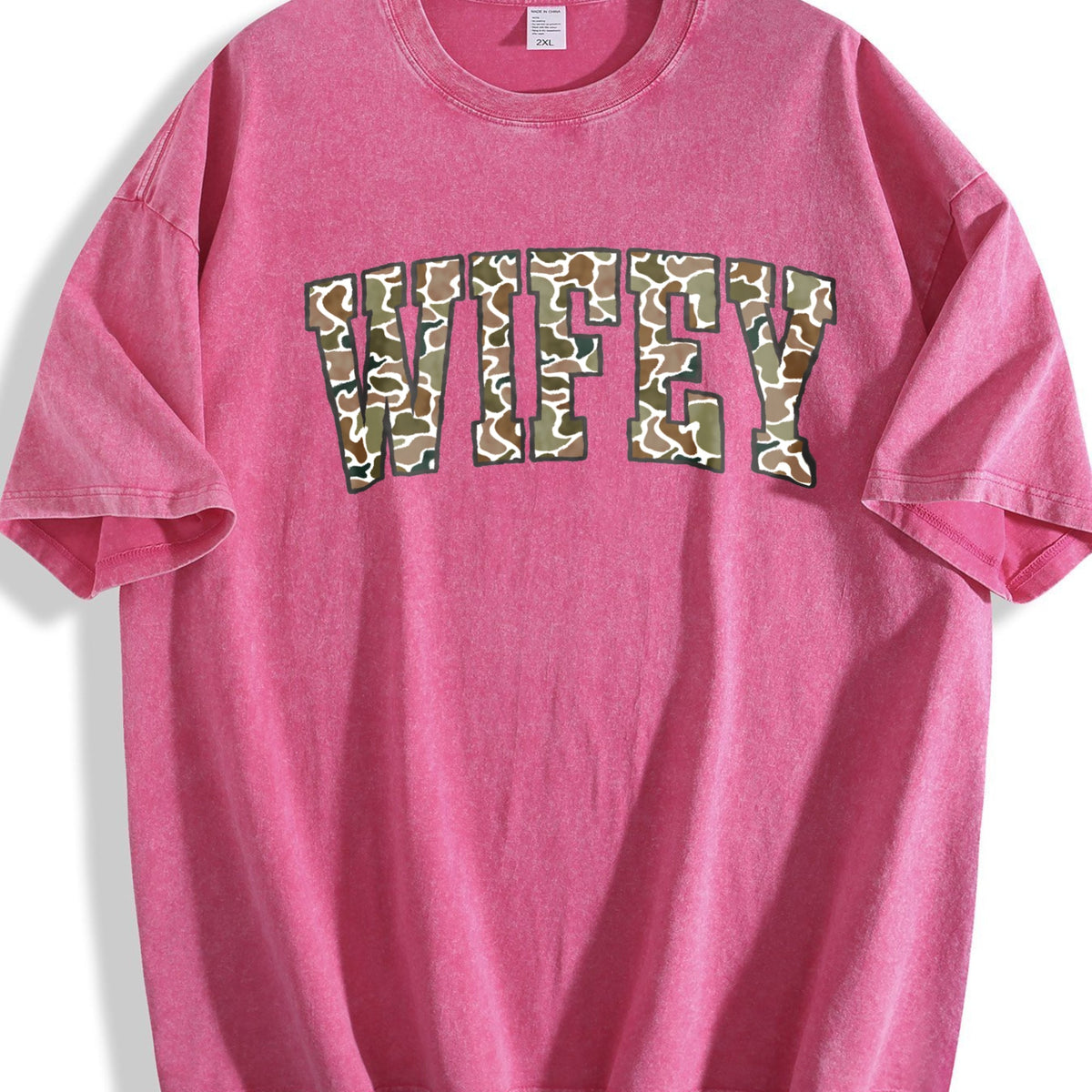 Camouflage Wifey Vintage Washed T-Shirt product image 5