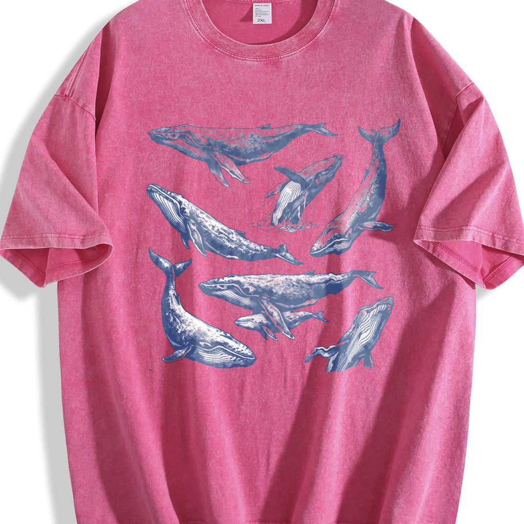 Whale 90s Tattoo Vintage Washed T-Shirt product image 7
