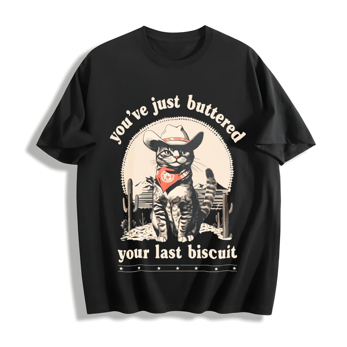 Cowboy Cat Cotton T-Shirt product image 1