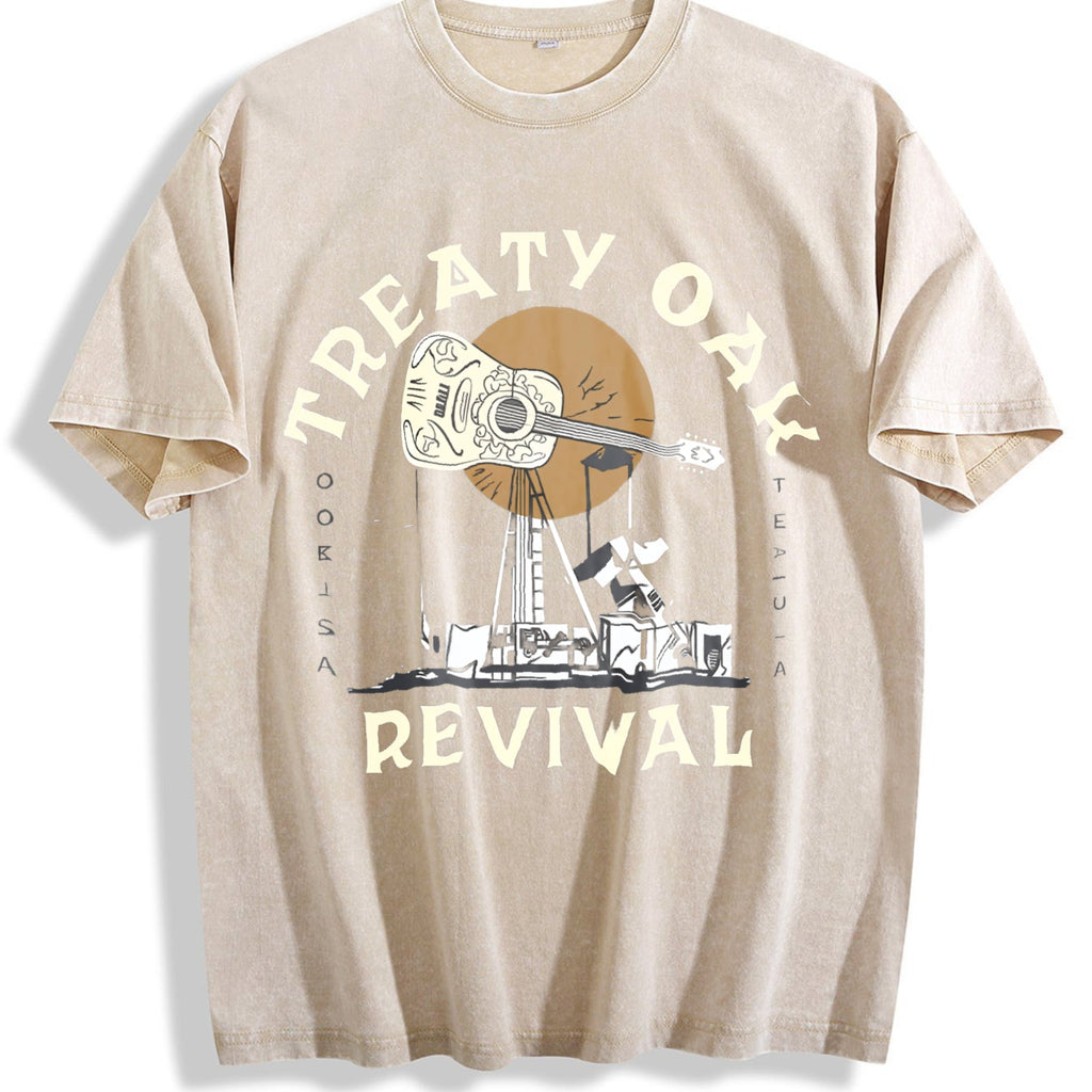 Treaty Oak Revival Guitar Vintage Washed T-Shirt product image 1