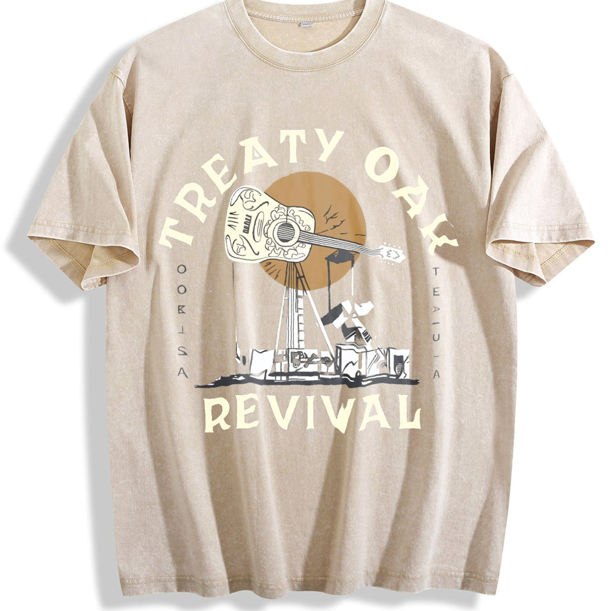 Treaty Oak Revival Guitar Vintage Washed T-Shirt product image 1