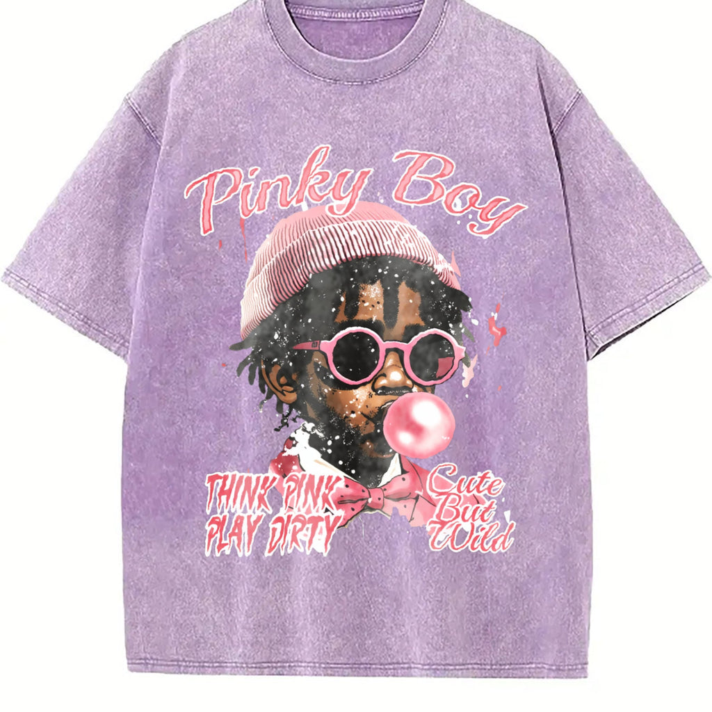 Pink With A Playful Vintage Washed T-Shirt product image 6