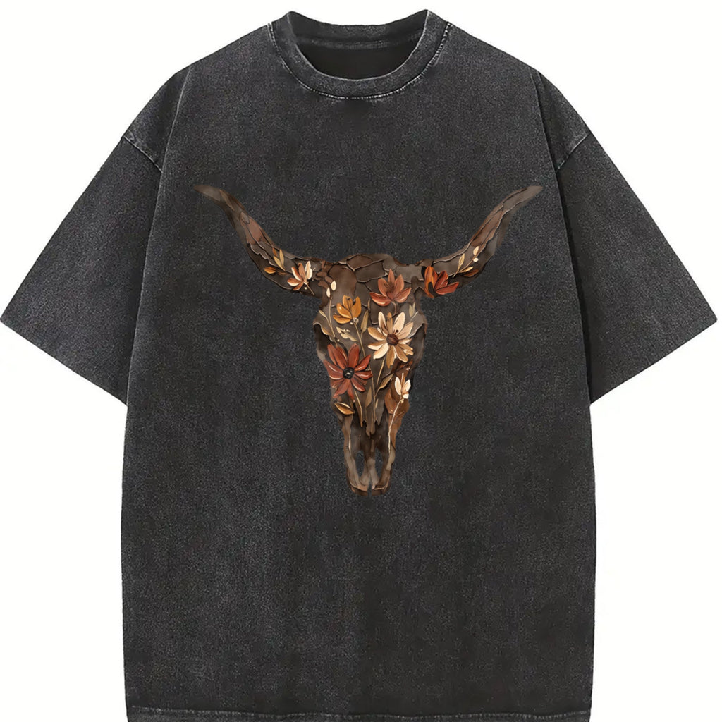 Brushstroke Floral Western Cow Skull Cowboy Punchy Vintage product image 2