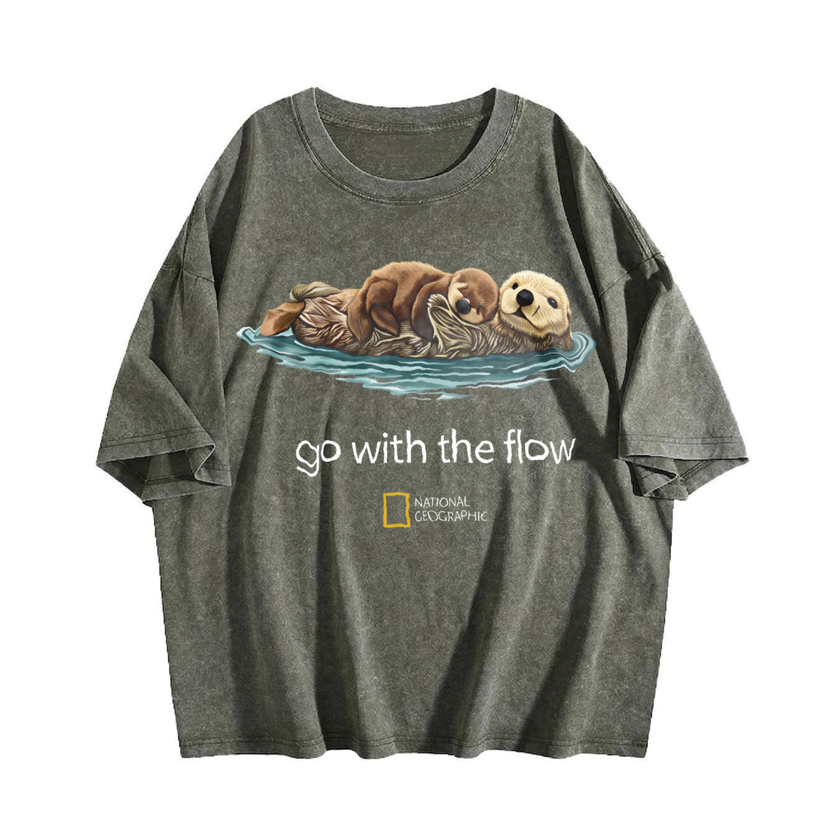 Cute Sea Otter Go With The Flow National Geographic Vintage product image 4