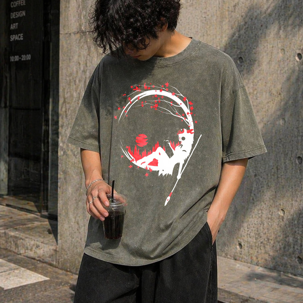 Princess Mononoke Cherry Blossom Vintage Washed T-Shirt product image 4