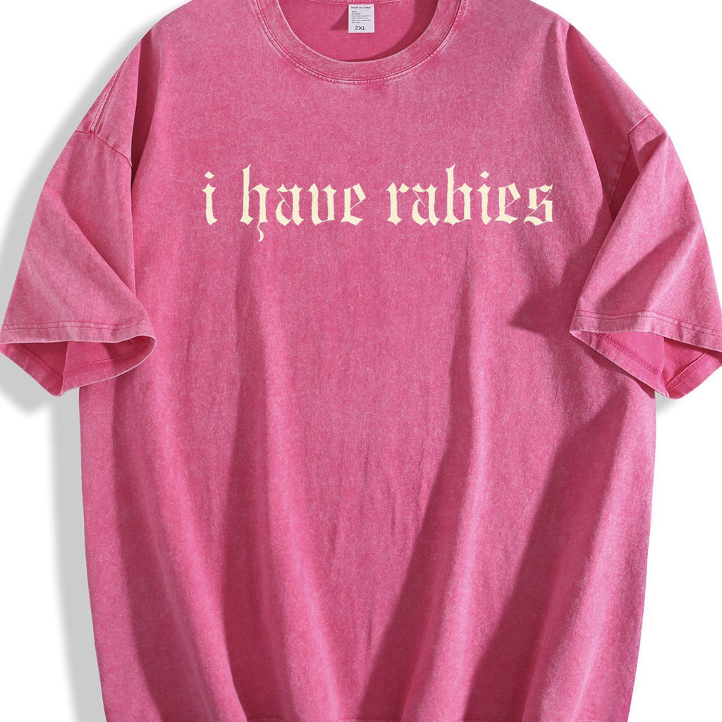 I Have Rabies Funny Dark Humor Vintage Washed T-Shirt product image 5