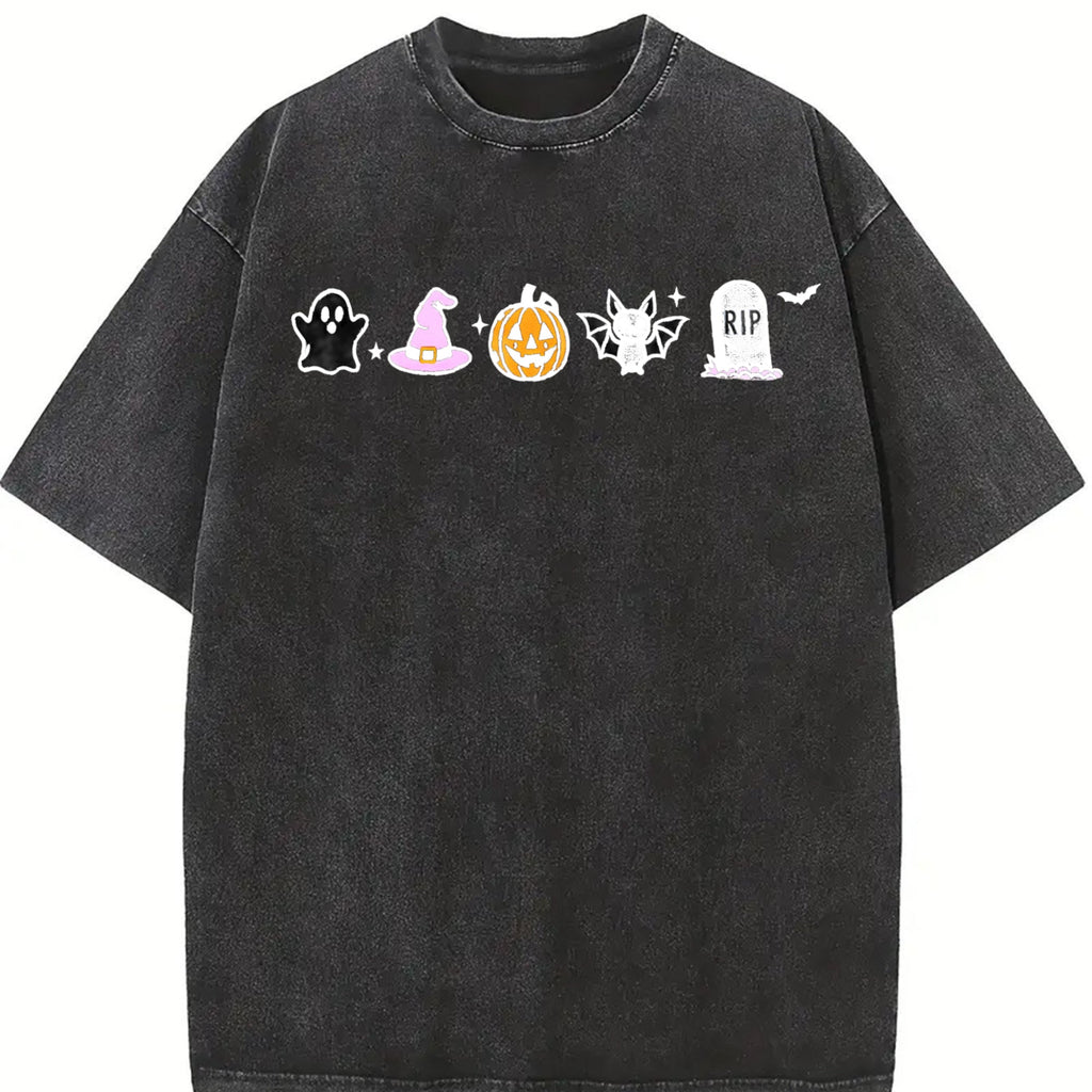 Halloween Icons Vintage Washed T-Shirt product image 2