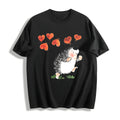 Hedgehog Holding Heart Cotton T-Shirt product image 1
