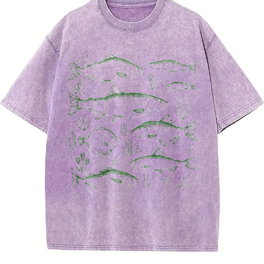 Fish 90s Tattoo Vintage Washed T-Shirt product image 6