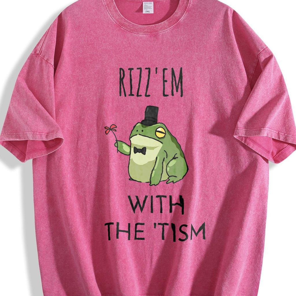 Rizz Em With The Tism Vintage Washed T-Shirt product image 5