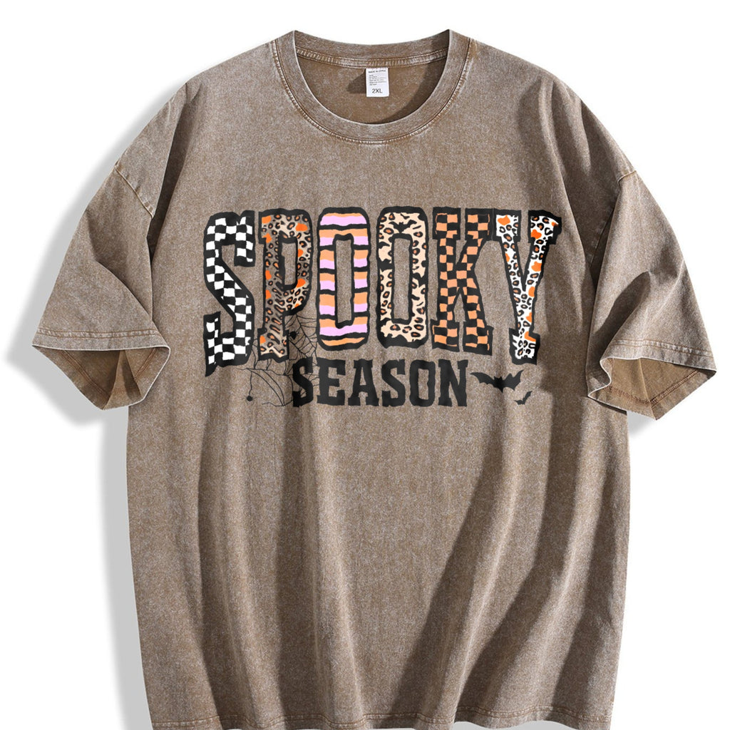 Halloween Spooky Coquette Vintage Washed T-Shirt product image 3