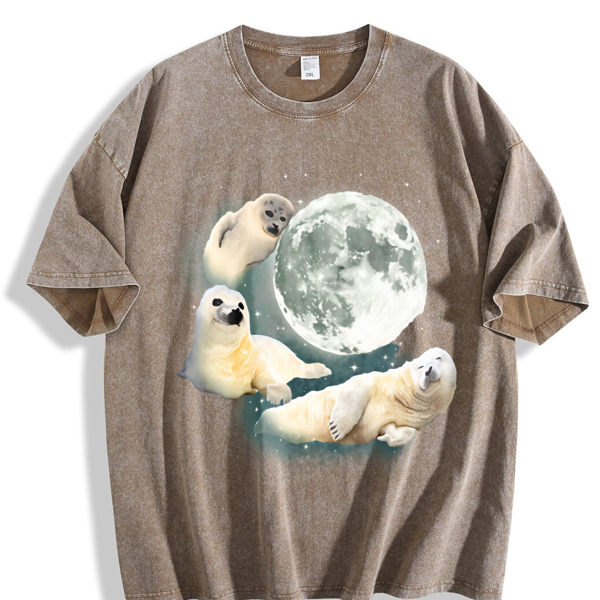 Three Baby Seal Vintage Washed T-Shirt product image 3