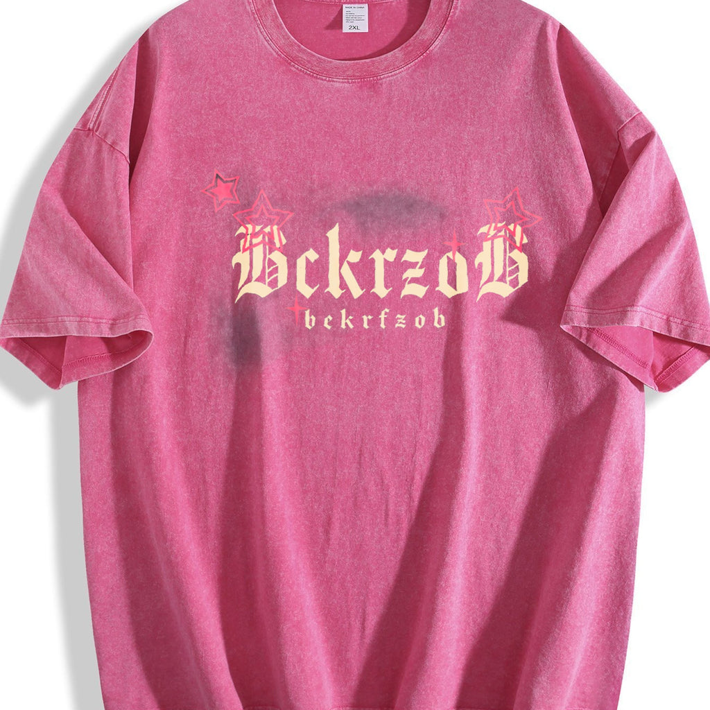 Dark Grey Gothic Lettering Front Vintage Washed T-Shirt product image 5