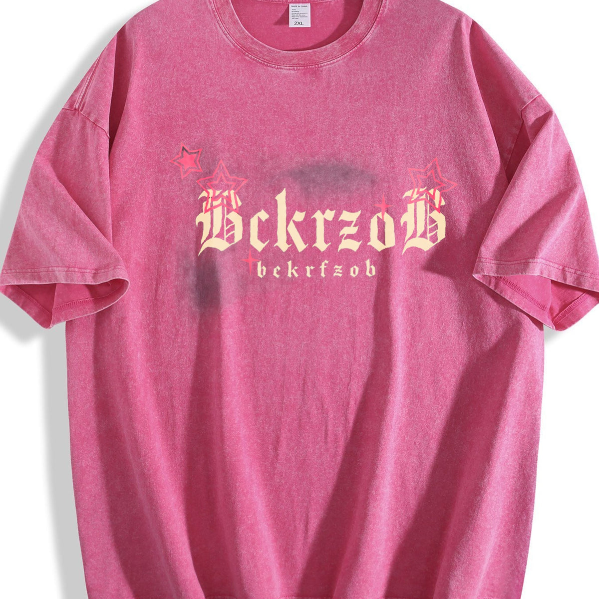 Dark Grey Gothic Lettering Front Vintage Washed T-Shirt product image 5